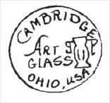 Cambridge Art Glass label